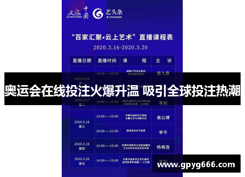 奥运会在线投注火爆升温 吸引全球投注热潮